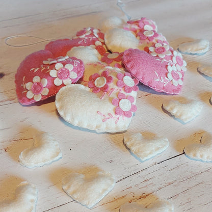 Flowers heart ornament