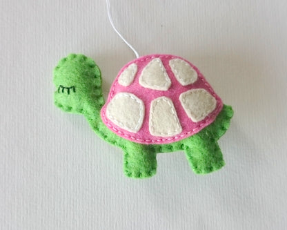 Felt turtle ornament
