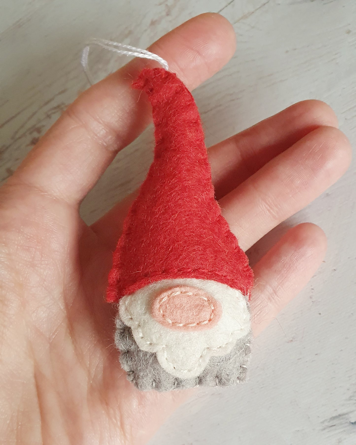 Wool Felt gnome ornament, nordic decoration, scandinavian elves