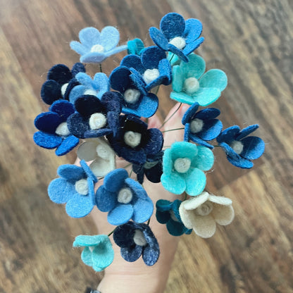 Felt Flowers - Minimalist filler Stems - set of 5 - choose your color pack