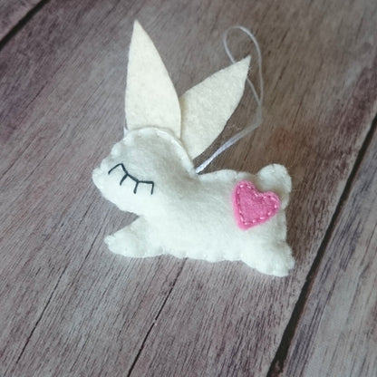 Felt bunny ornament, Easter treats, Spring ornaments