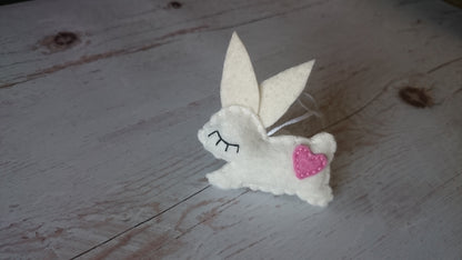 Felt bunny ornament, Easter treats, Spring ornaments