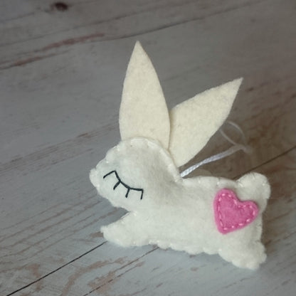 Felt bunny ornament, Easter treats, Spring ornaments