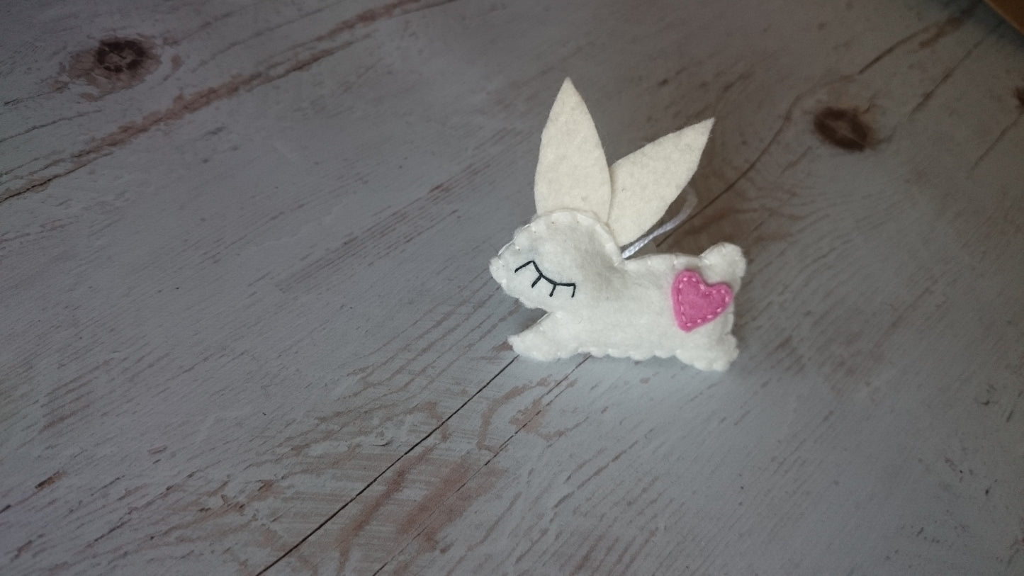 Felt bunny ornament, Easter treats, Spring ornaments