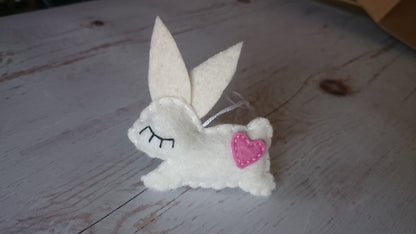 Felt bunny ornament, Easter treats, Spring ornaments