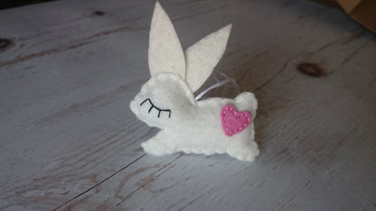 Felt bunny ornament, Easter treats, Spring ornaments