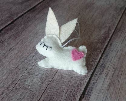 Felt bunny ornament, Easter treats, Spring ornaments