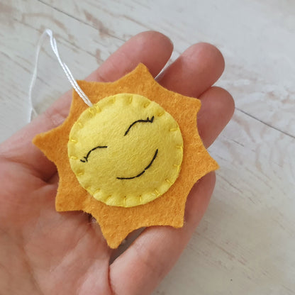 Felt Sun ornament