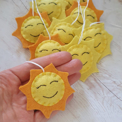 Felt Sun ornament