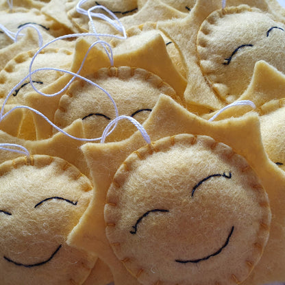 Felt Sun ornament