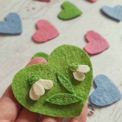 Snowdrop heart ornament