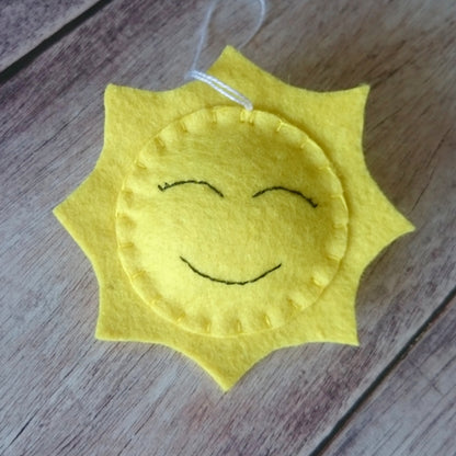 Felt Sun ornament