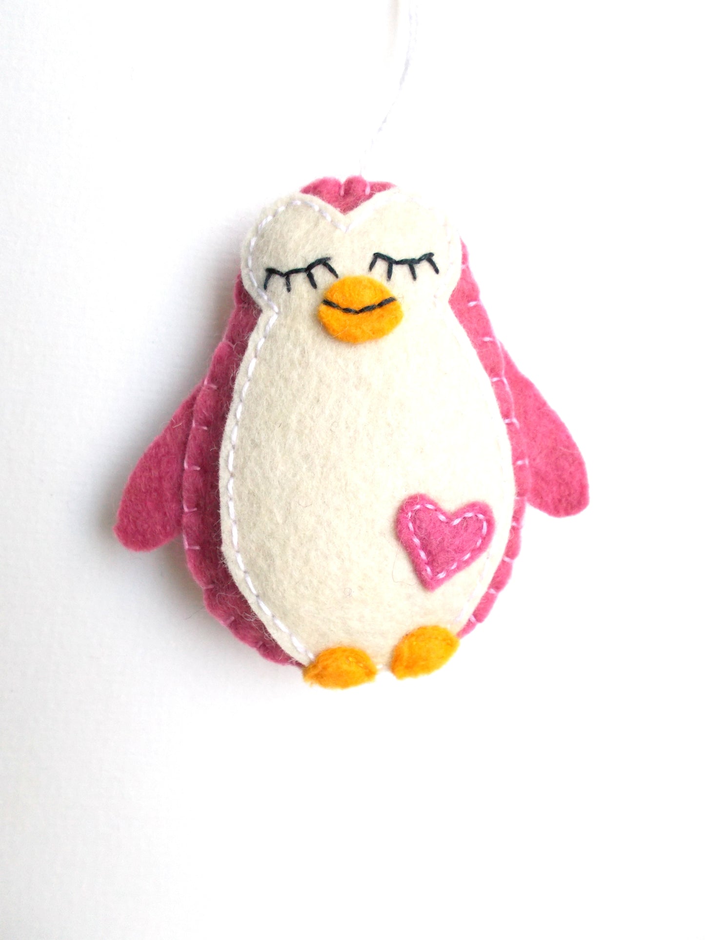 Felt penguin ornament - felt animals