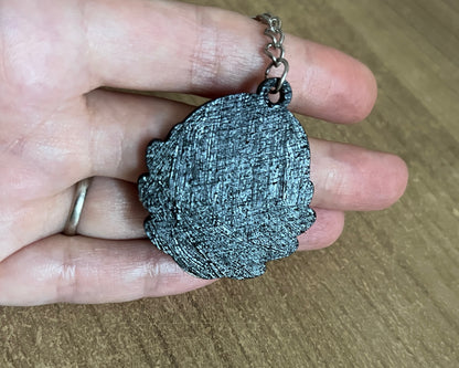 Handmade Colorful Wooden Keychain – Laser-Cut & Hand-Painted Magical Mushroom – Limited Edition – Unique and Durable Plywood Keychain