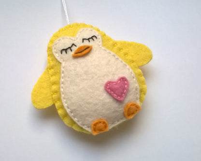 Felt penguin ornament - felt animals