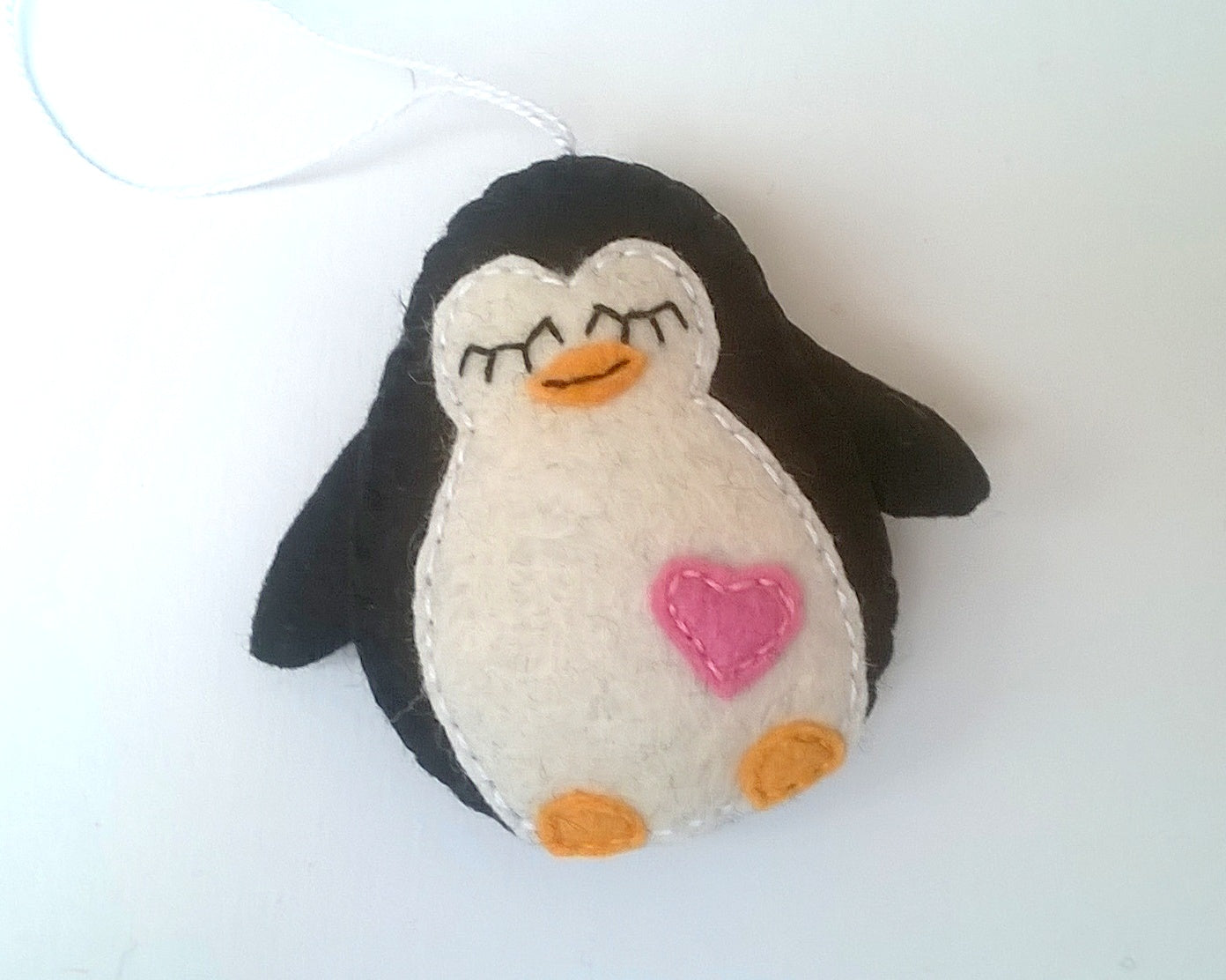 Felt penguin ornament - felt animals