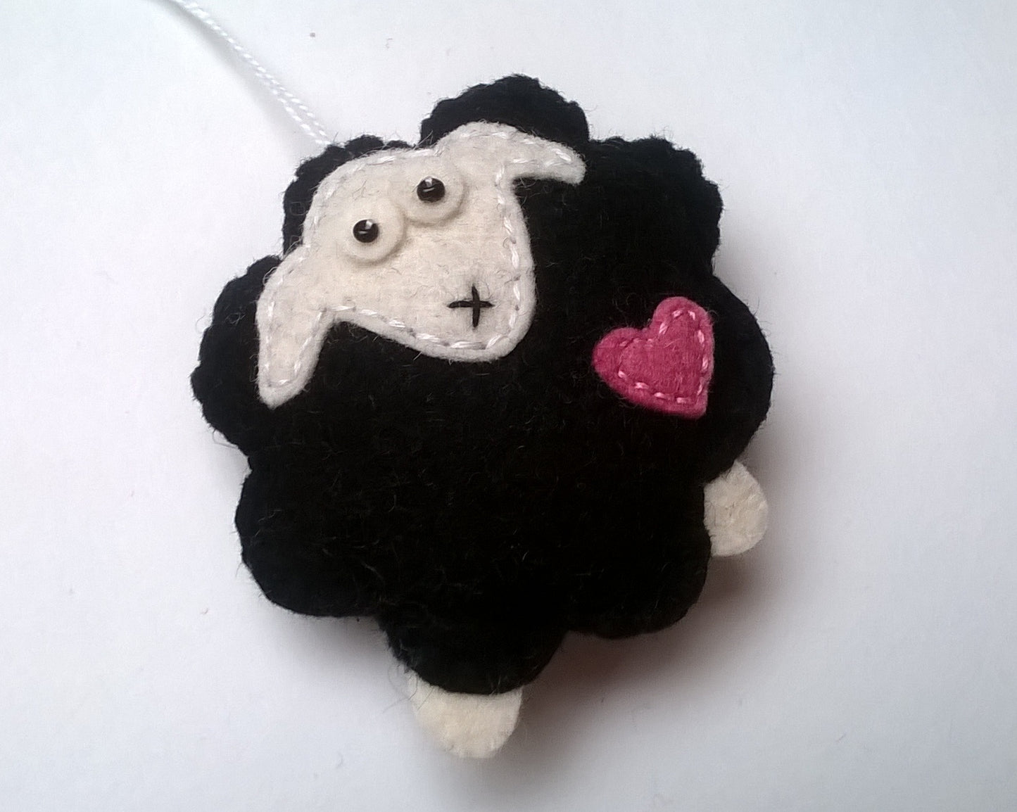 Felt sheep ornament - black sheep