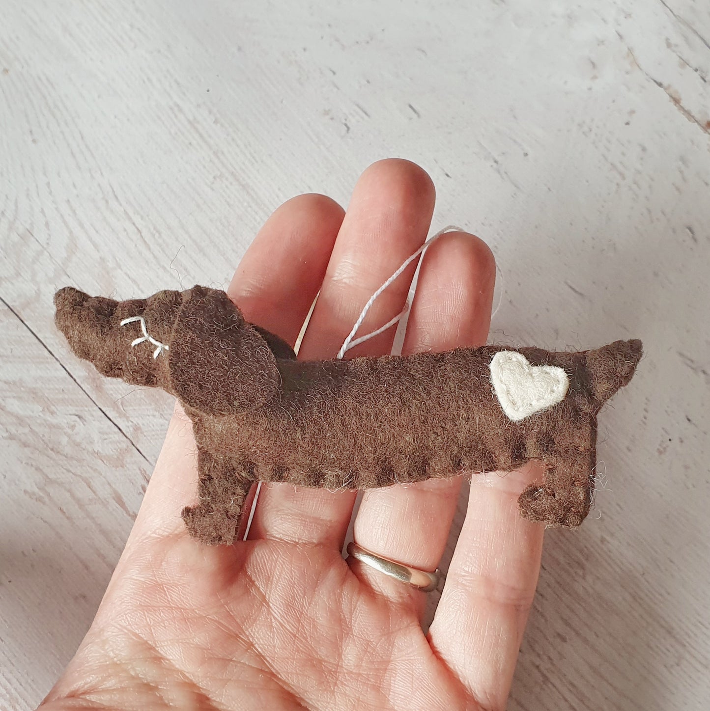 Felt dog ornament, Wiener-Dog, Dachshund
