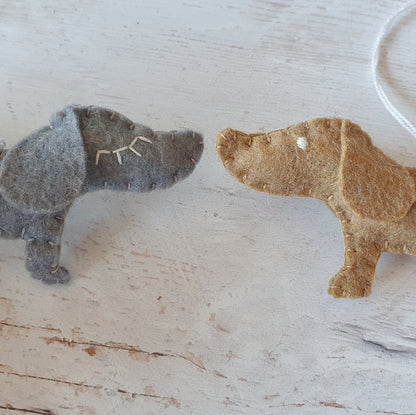 Felt dog ornament, Wiener-Dog, Dachshund