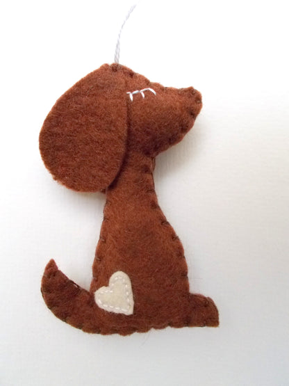 Felt dog ornament, Labrador
