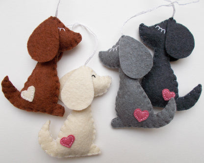 Felt dog ornament, Labrador