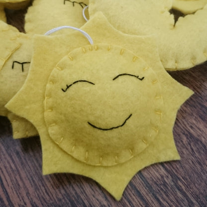Felt Sun ornament