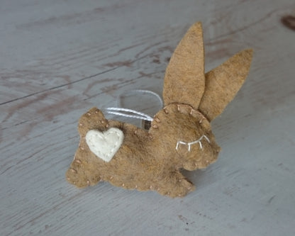 Felt bunny ornament, Easter treats, Spring ornaments
