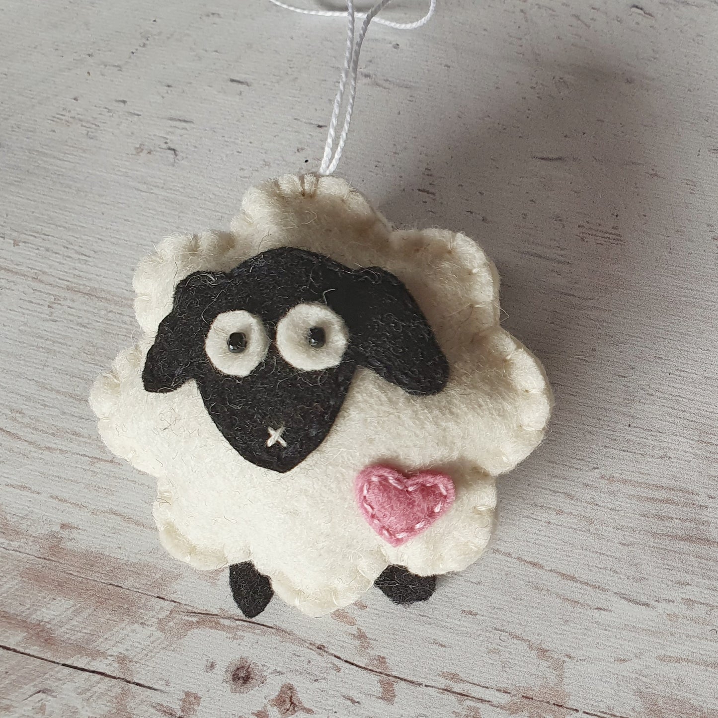 Felt sheep ornament - black sheep